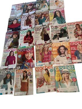Lot Of 22 Crochet Today Magazines Various Issues From 2008-2014 With Patterns &